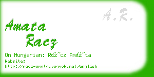 amata racz business card